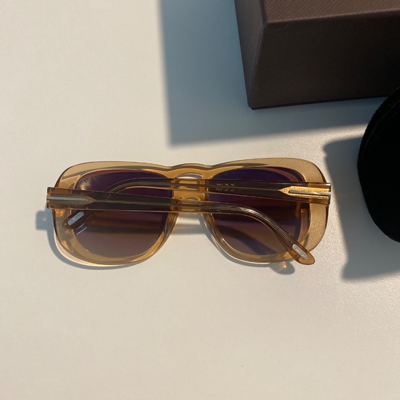 Tom Ford 56mm gradient light brown aviators main image 10